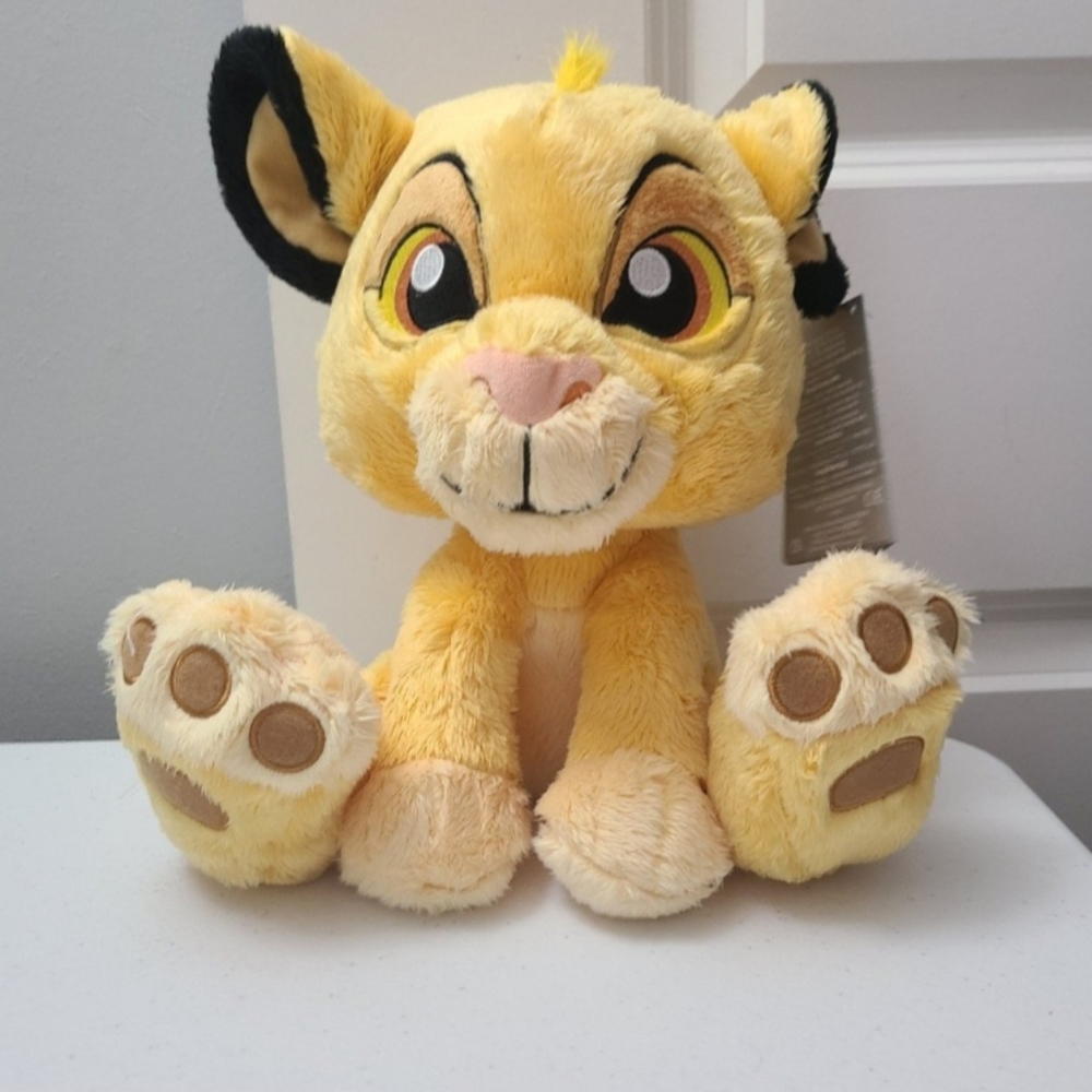 2022 Disney Parks Big Feet The Lion King Simba Plush Stuffed Toy 10"